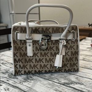 Michael Kors Brown and Cream Handbag
